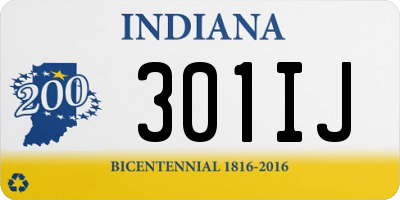 IN license plate 301IJ