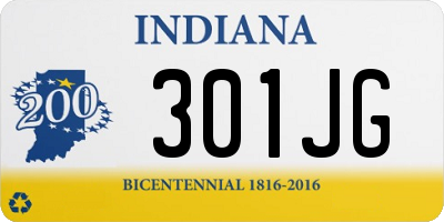 IN license plate 301JG