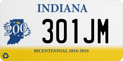IN license plate 301JM