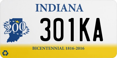 IN license plate 301KA