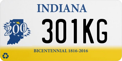 IN license plate 301KG