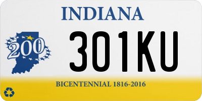 IN license plate 301KU
