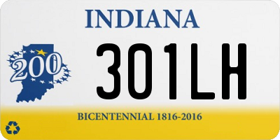 IN license plate 301LH