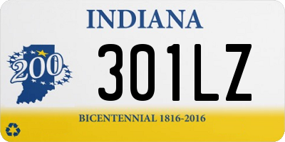 IN license plate 301LZ