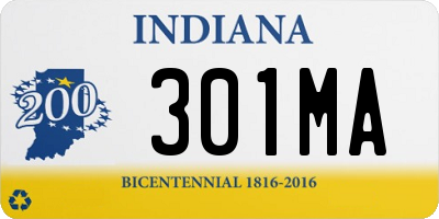 IN license plate 301MA