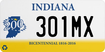 IN license plate 301MX