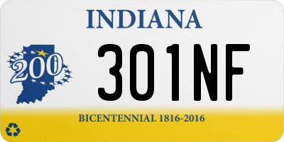 IN license plate 301NF