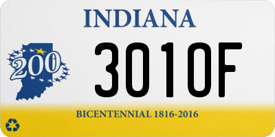 IN license plate 301OF