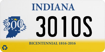 IN license plate 301OS