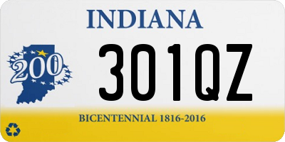 IN license plate 301QZ