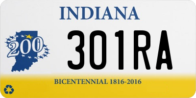 IN license plate 301RA