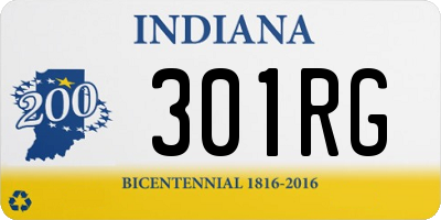 IN license plate 301RG