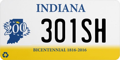 IN license plate 301SH