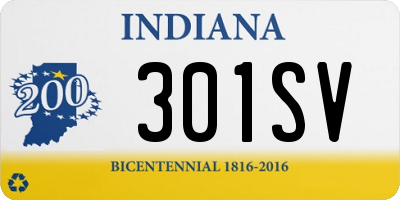 IN license plate 301SV