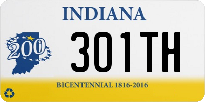 IN license plate 301TH