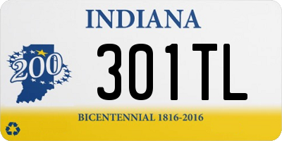 IN license plate 301TL