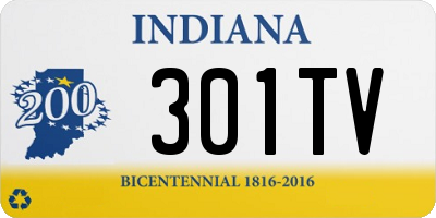 IN license plate 301TV