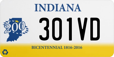 IN license plate 301VD