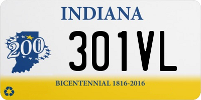 IN license plate 301VL