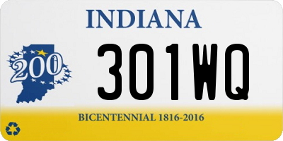 IN license plate 301WQ