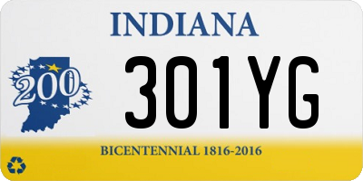 IN license plate 301YG