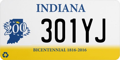 IN license plate 301YJ