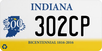 IN license plate 302CP