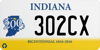 IN license plate 302CX