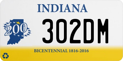IN license plate 302DM