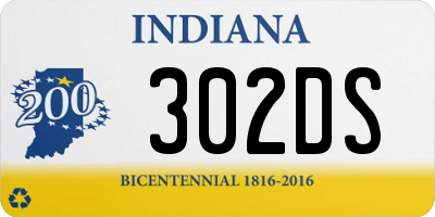 IN license plate 302DS