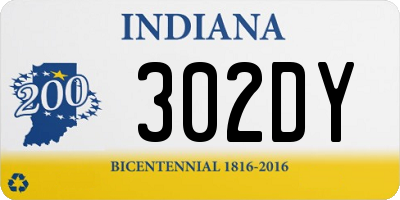 IN license plate 302DY