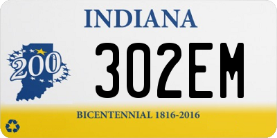 IN license plate 302EM