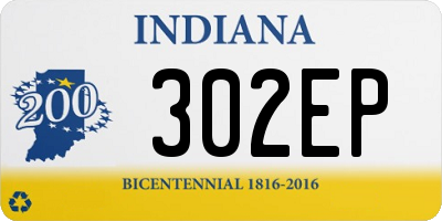 IN license plate 302EP