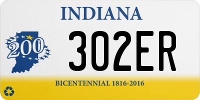 IN license plate 302ER