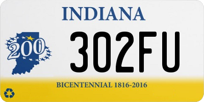 IN license plate 302FU