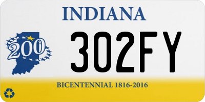 IN license plate 302FY