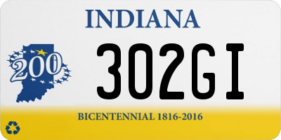 IN license plate 302GI