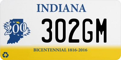 IN license plate 302GM