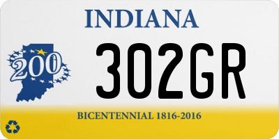 IN license plate 302GR