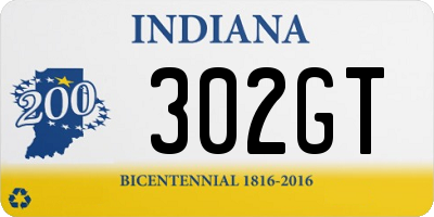 IN license plate 302GT