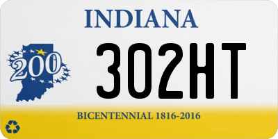 IN license plate 302HT