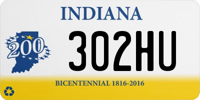 IN license plate 302HU