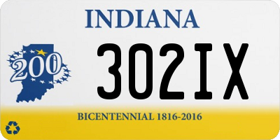 IN license plate 302IX