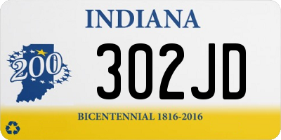 IN license plate 302JD