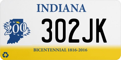 IN license plate 302JK