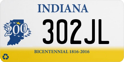 IN license plate 302JL
