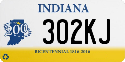 IN license plate 302KJ