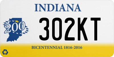 IN license plate 302KT