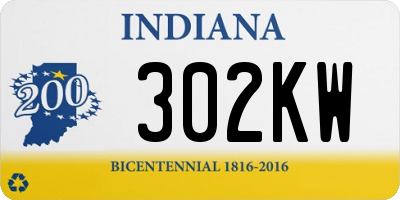 IN license plate 302KW