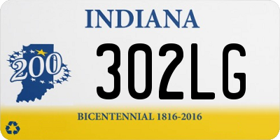 IN license plate 302LG